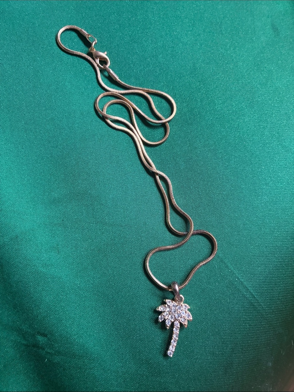 Sterling Silver Palm Tree Pendant Necklace